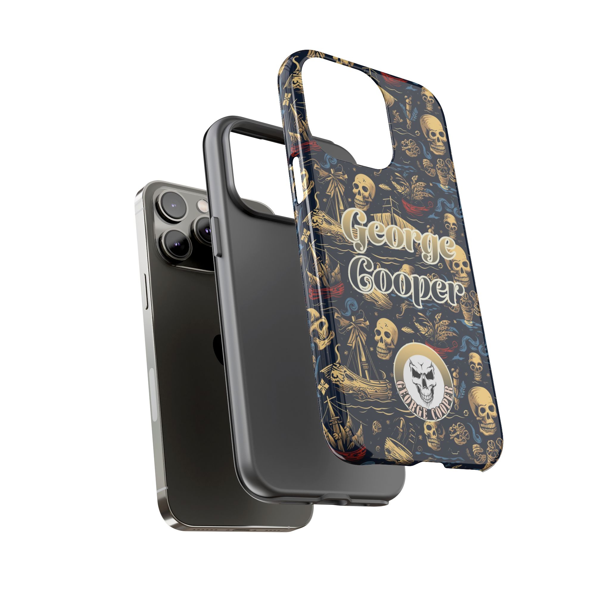 Pirate Collection 002 - Customizable Picture Pattern Tough Cases - iPhone - Samsung Galaxy - Google Pixel - Pirate-Themed Phone Case with Skull and Crossbones Design - Görsel 26