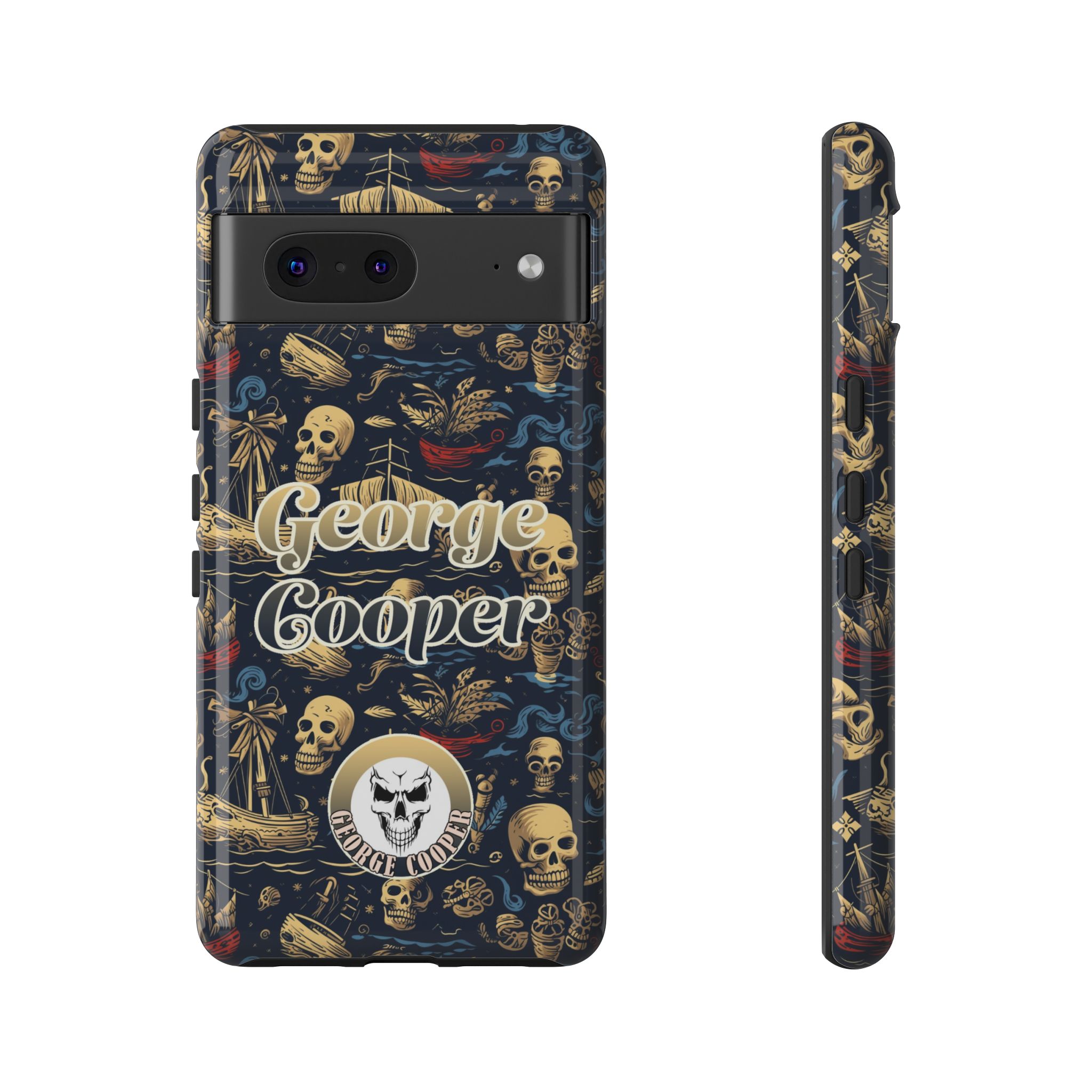 Pirate Collection 002 - Customizable Picture Pattern Tough Cases - iPhone - Samsung Galaxy - Google Pixel - Pirate-Themed Phone Case with Skull and Crossbones Design - Görsel 31