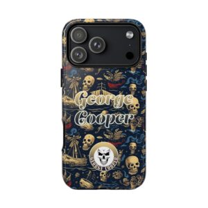 Pirate Collection 002 - Customizable Picture Pattern Tough Cases - iPhone - Samsung Galaxy - Google Pixel - Pirate-Themed Phone Case with Skull and Crossbones Design