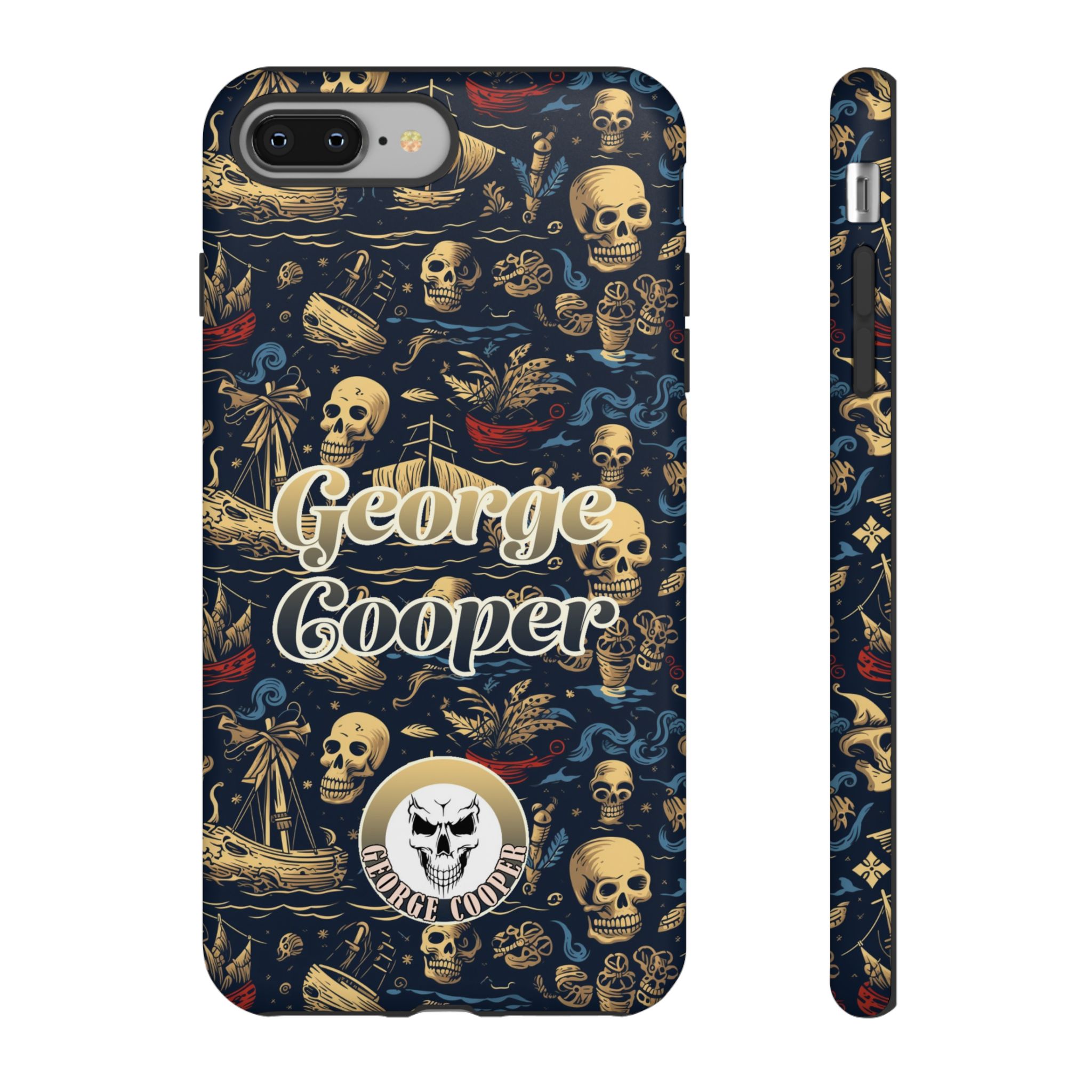 Pirate Collection 002 - Customizable Picture Pattern Tough Cases - iPhone - Samsung Galaxy - Google Pixel - Pirate-Themed Phone Case with Skull and Crossbones Design - Görsel 3