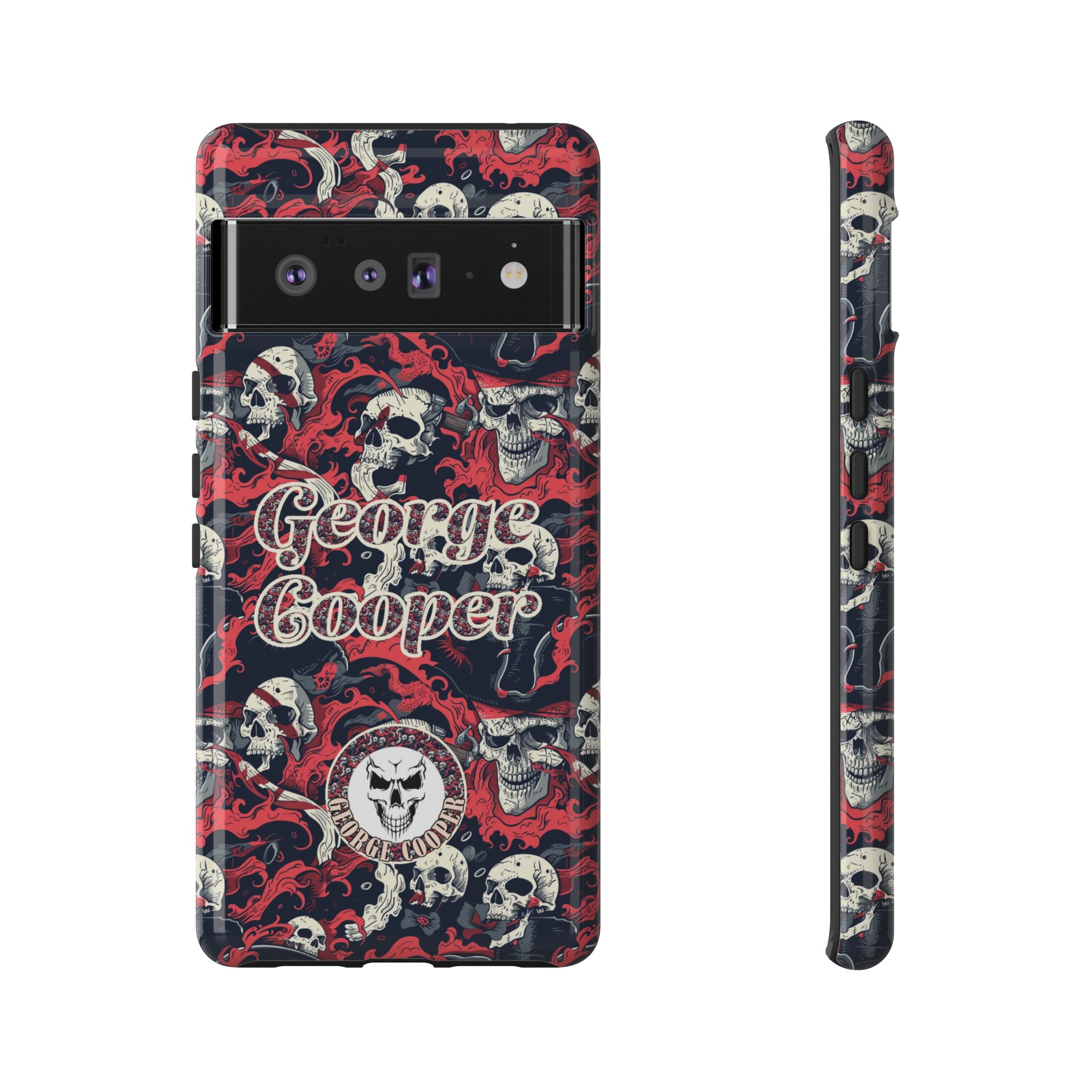 Pirate Collection 001 - Customizable Picture Pattern Tough Cases - iPhone - Samsung Galaxy - Google Pixel - Pirate-Themed Phone Case with Skull and Crossbones Design - Görsel 36