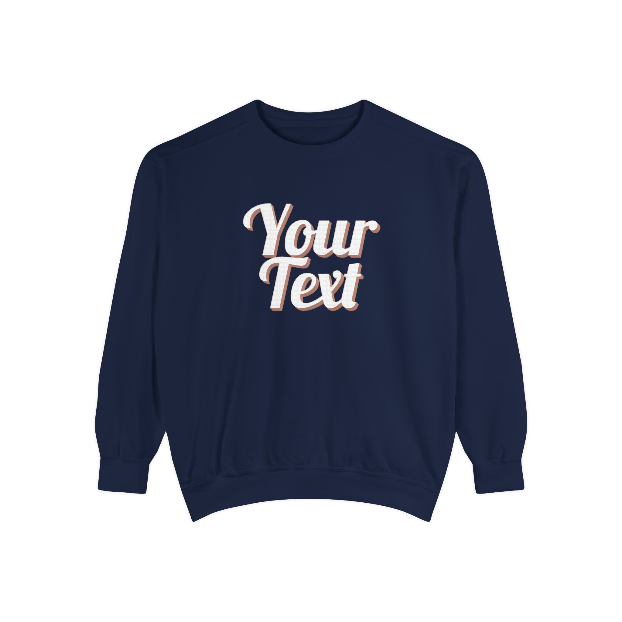 Winter Text Collection - Retro Wood 03 Unisex Garment-Dyed Sweatshirt - Görsel 25