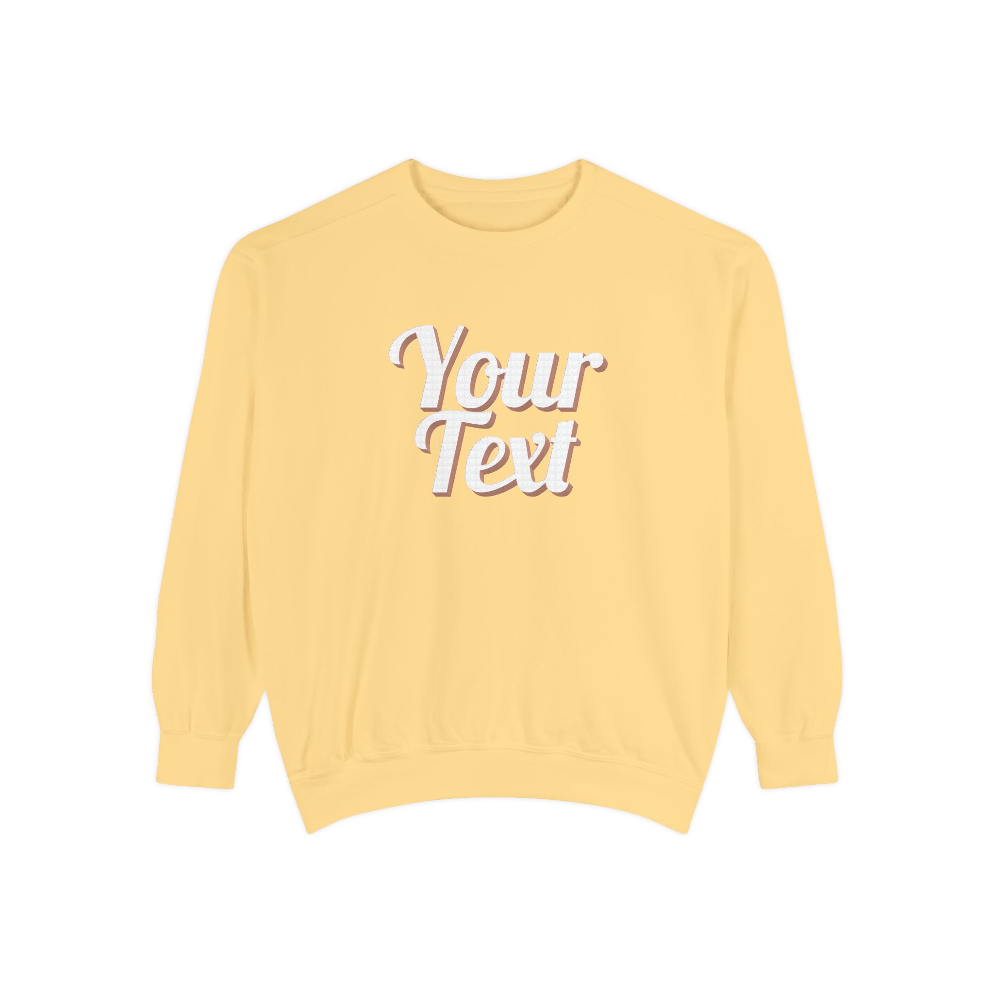 Winter Text Collection - Retro Wood 03 Unisex Garment-Dyed Sweatshirt - Görsel 7
