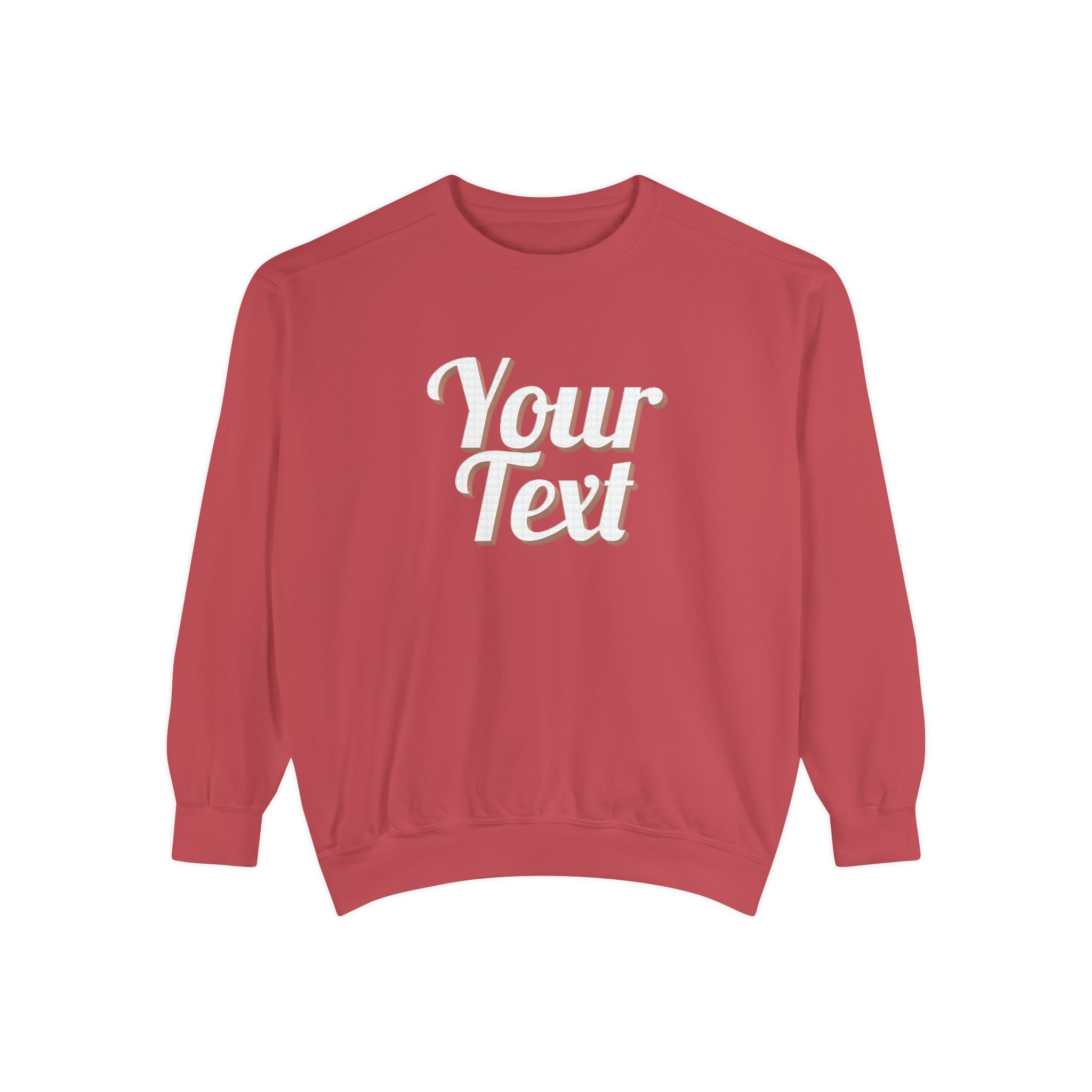 Winter Text Collection - Retro Wood 03 Unisex Garment-Dyed Sweatshirt - Görsel 31