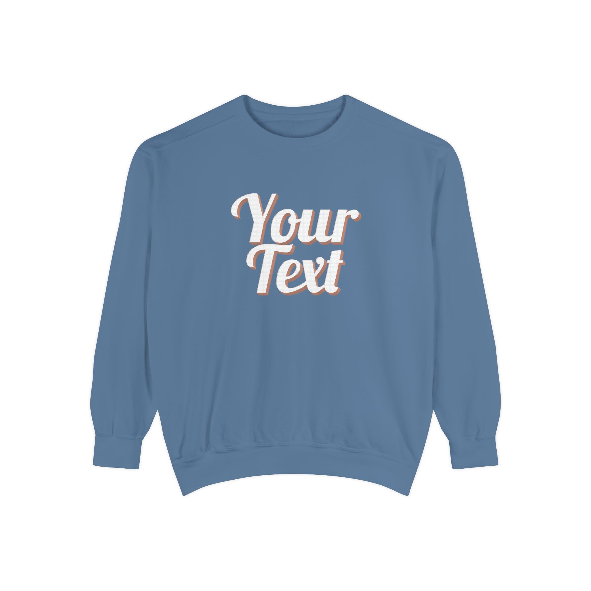 Winter Text Collection - Retro Wood 03 Unisex Garment-Dyed Sweatshirt - Görsel 21