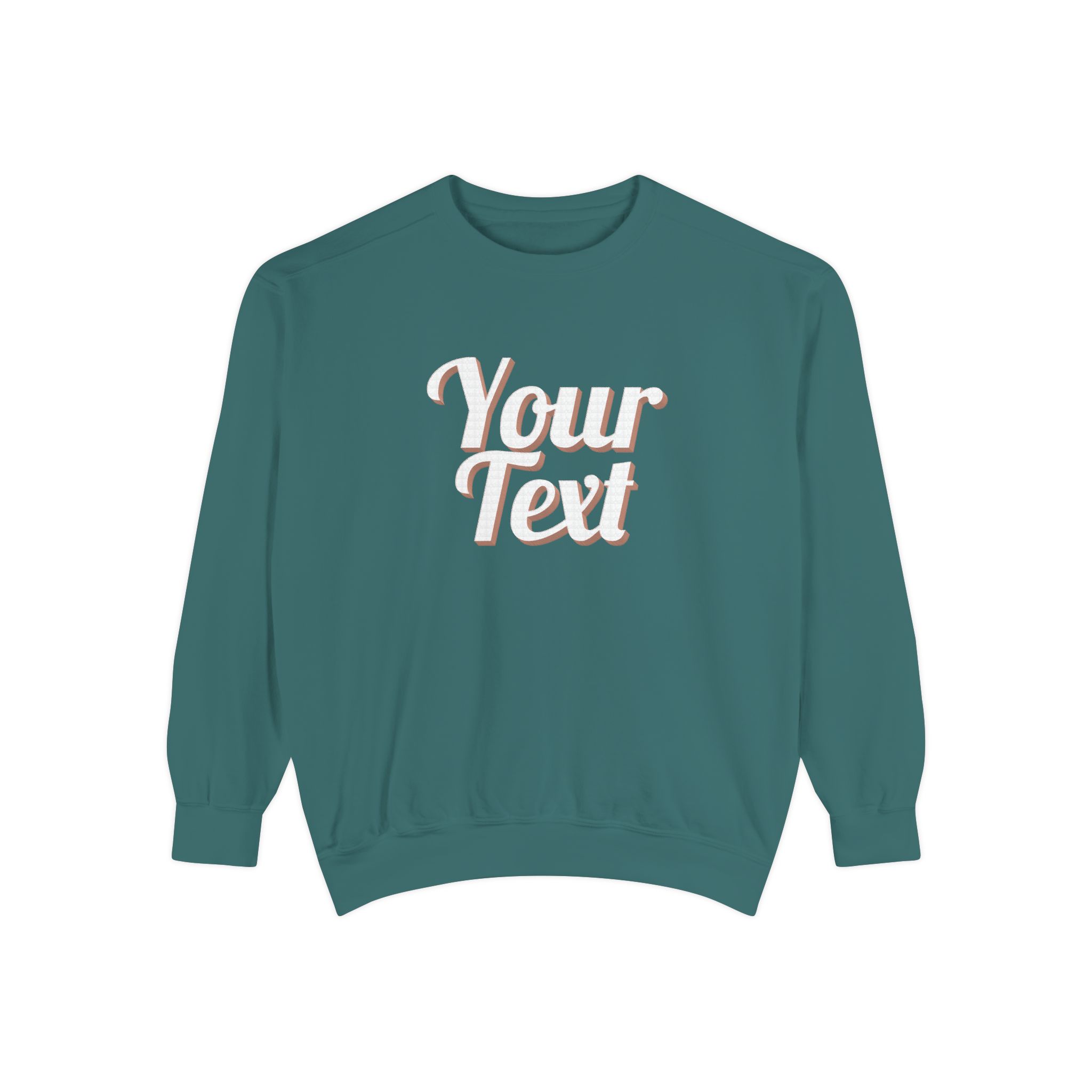 Winter Text Collection - Retro Wood 03 Unisex Garment-Dyed Sweatshirt - Görsel 15
