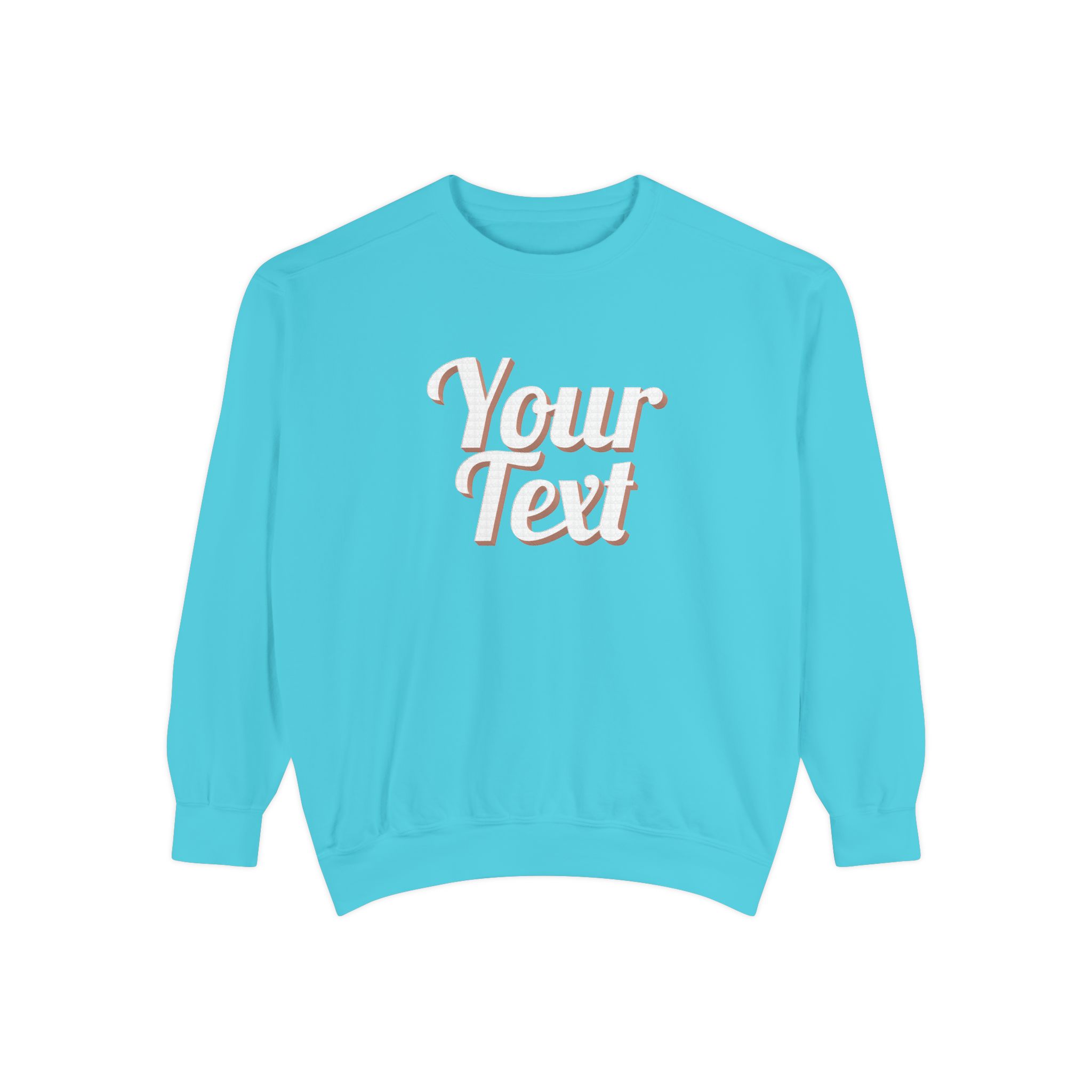 Winter Text Collection - Retro Wood 03 Unisex Garment-Dyed Sweatshirt - Görsel 19