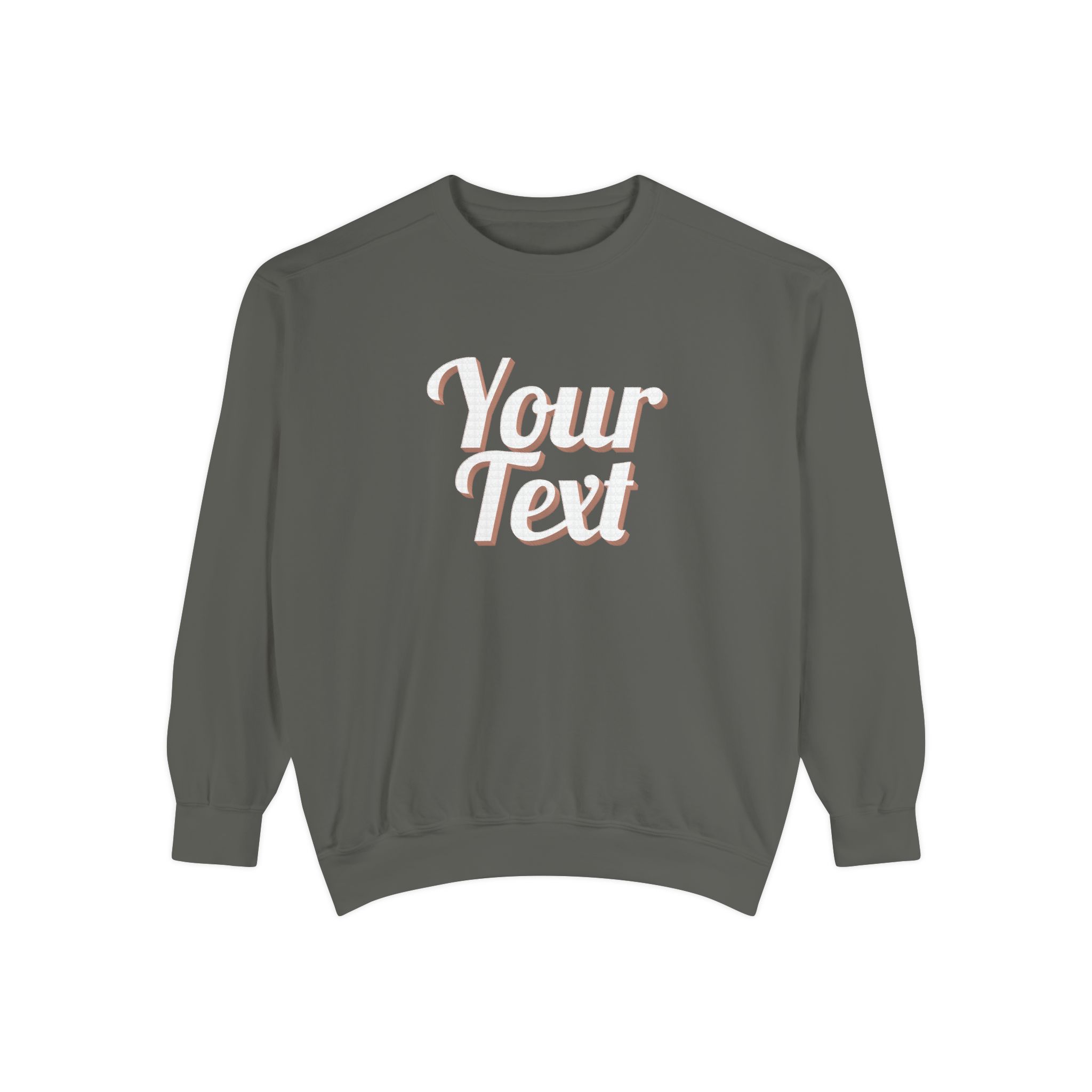 Winter Text Collection - Retro Wood 03 Unisex Garment-Dyed Sweatshirt - Görsel 9