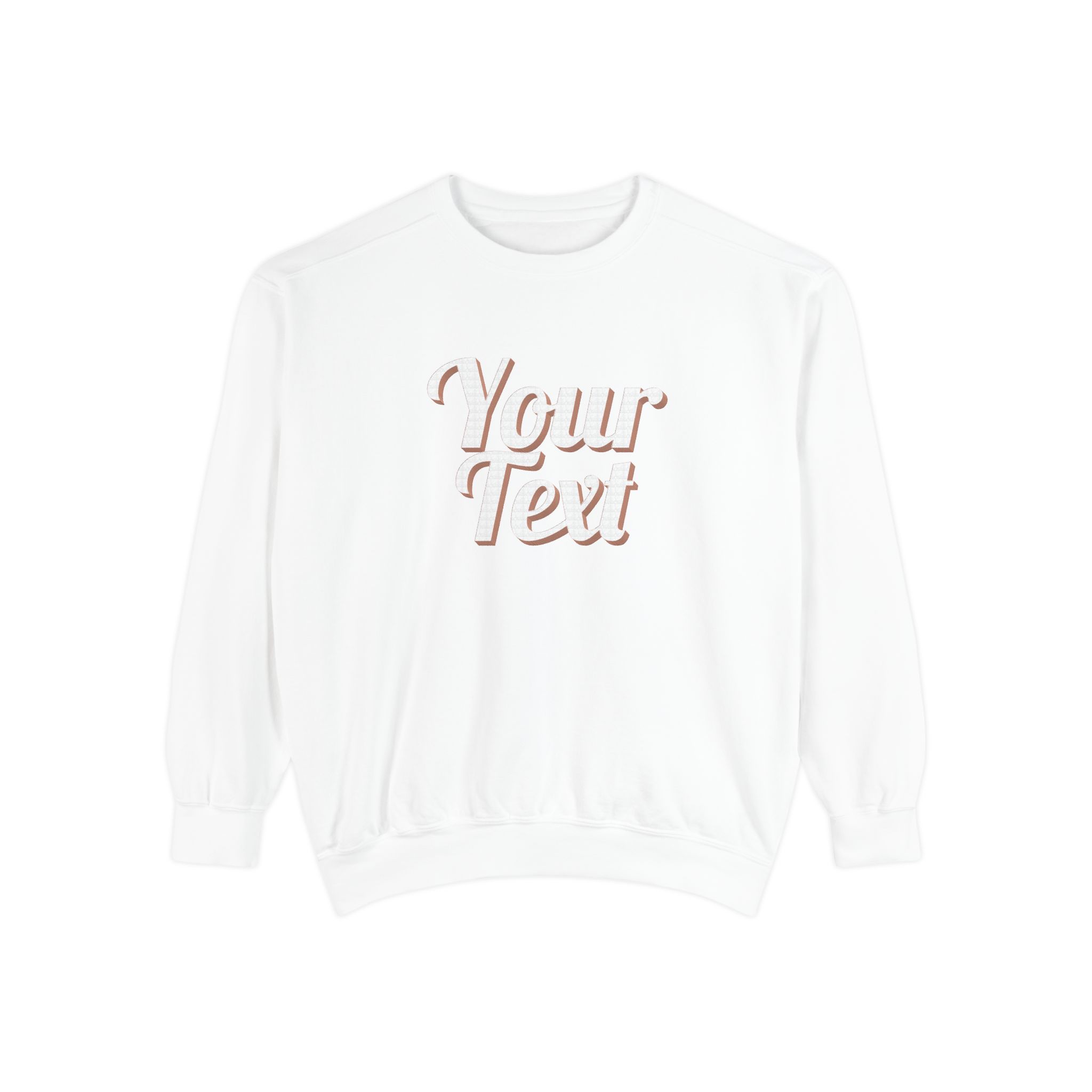 Winter Text Collection - Retro Wood 03 Unisex Garment-Dyed Sweatshirt - Görsel 3