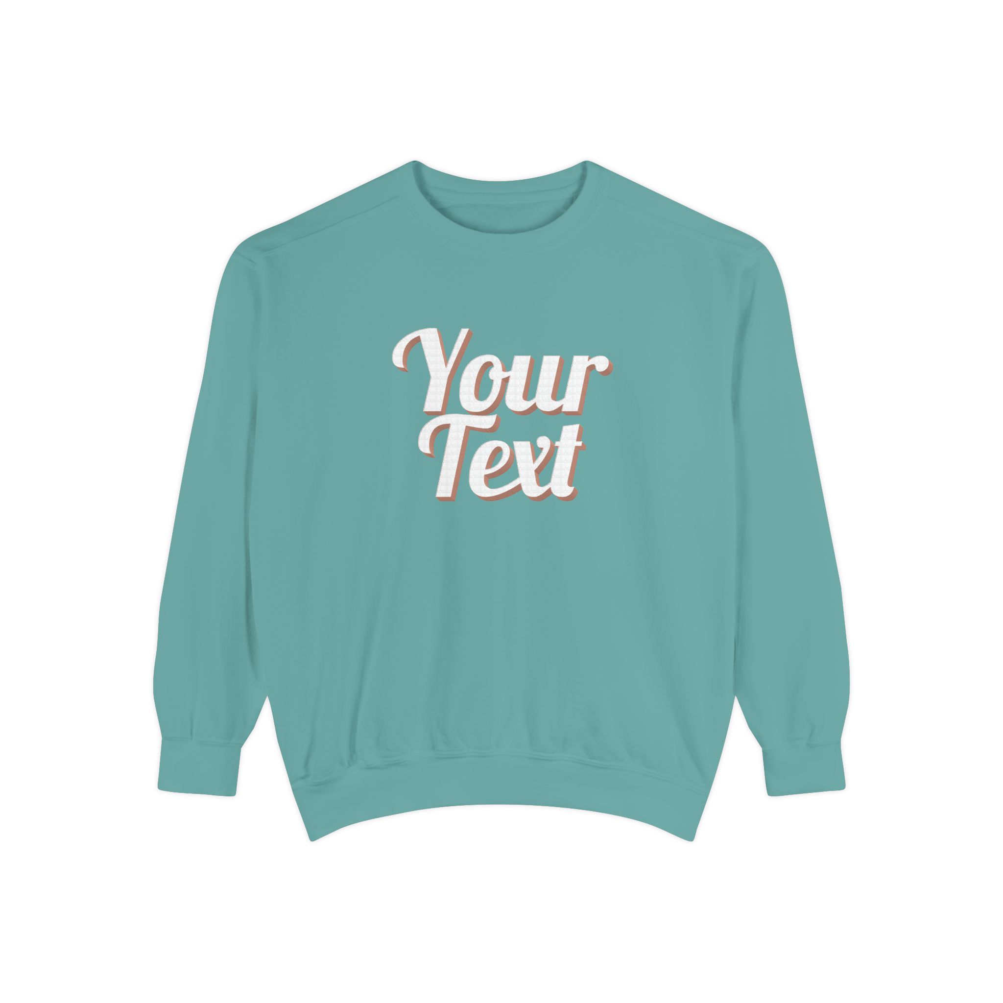 Winter Text Collection - Retro Wood 03 Unisex Garment-Dyed Sweatshirt - Görsel 17