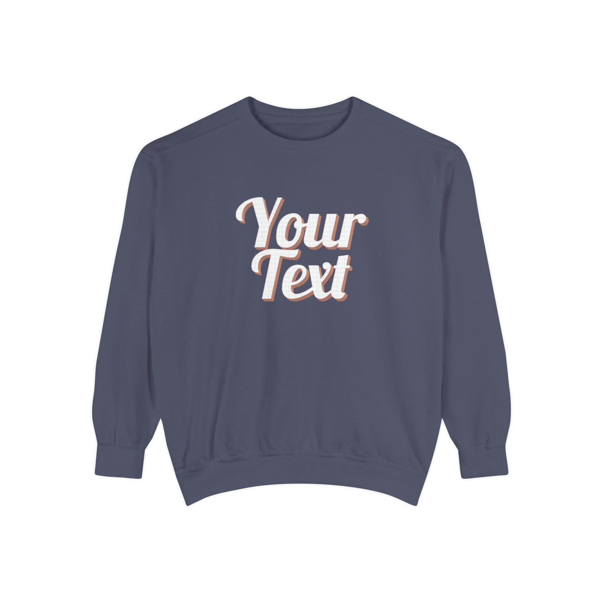 Winter Text Collection - Retro Wood 03 Unisex Garment-Dyed Sweatshirt - Görsel 23