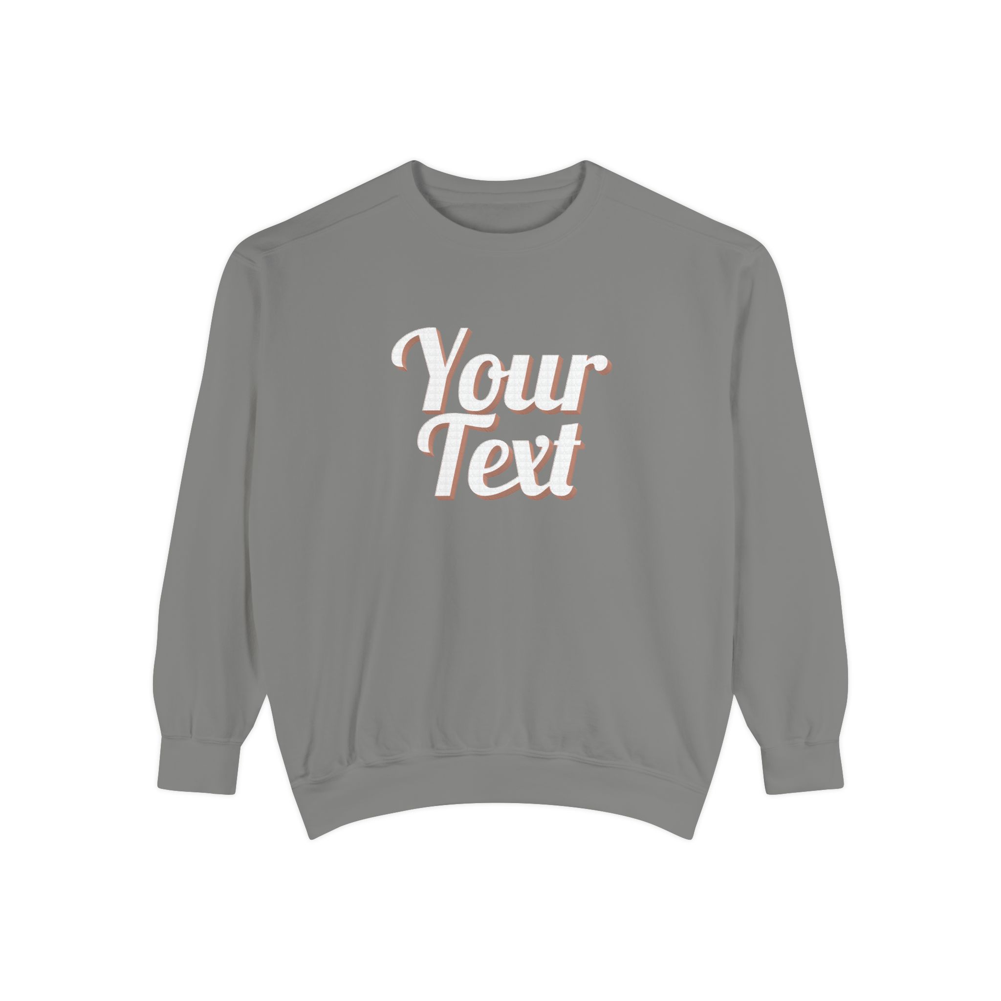 Winter Text Collection - Retro Wood 03 Unisex Garment-Dyed Sweatshirt