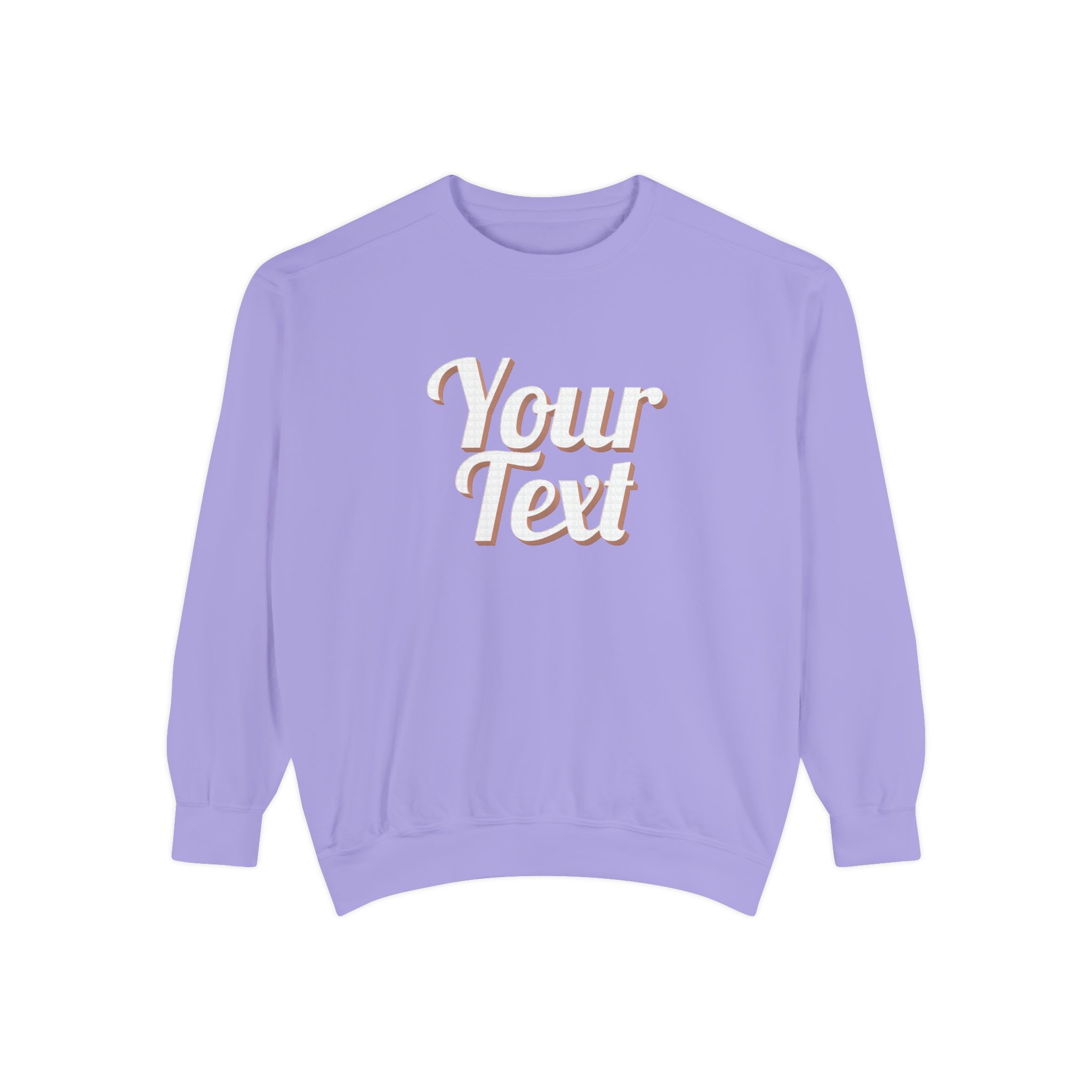 Winter Text Collection - Retro Wood 03 Unisex Garment-Dyed Sweatshirt - Görsel 27